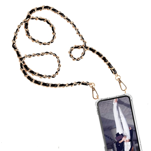 Boom iPhone 11 skal med mobilhalsband- Chain Black Svart
