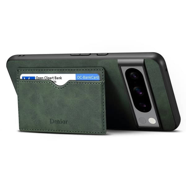 DENIOR Google Pixel 8 Pro Fodral Konstläder Ställ - Grön