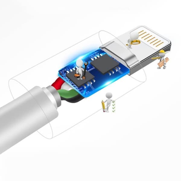 Dudao USB-A till Lightning kabel 3A 1m L1L Vit Vit