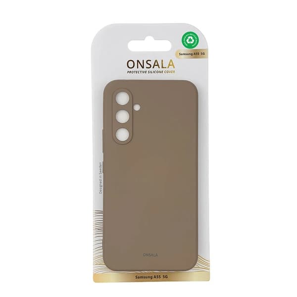 Onsala telefonetui til Galaxy A55 5G Silicone Feel - Summer Sand Brun