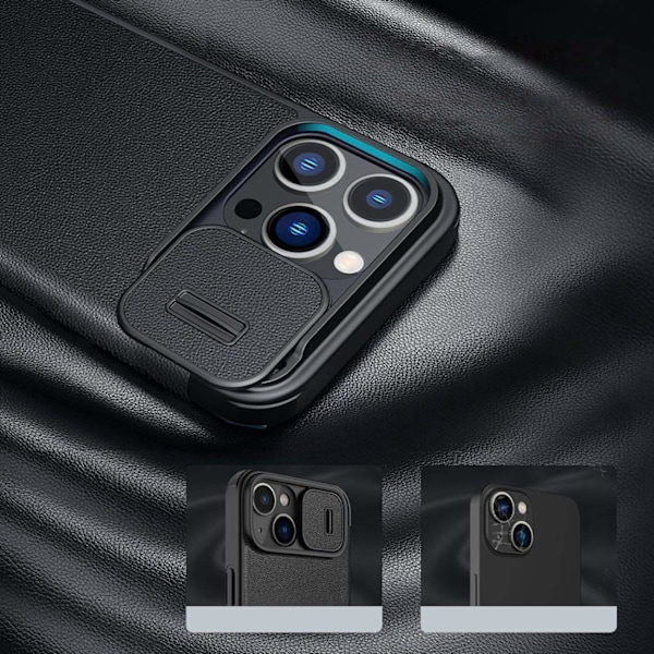 Nillkin iPhone 14 Pro Max Plånboksfodral Qin Cloth Pro - Blå