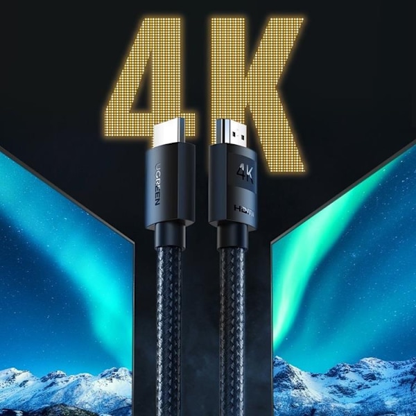 Ugreen HDMI 2.0 Till HDMI 2.0 Kabel 1m - Svart