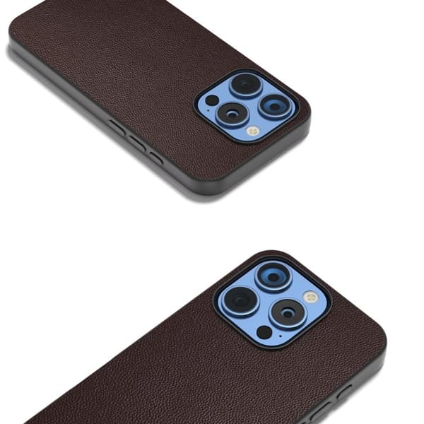 ABEEL Mobilskal till iPhone 16 Pro Max Anti-Drop Äkta Läder Brun