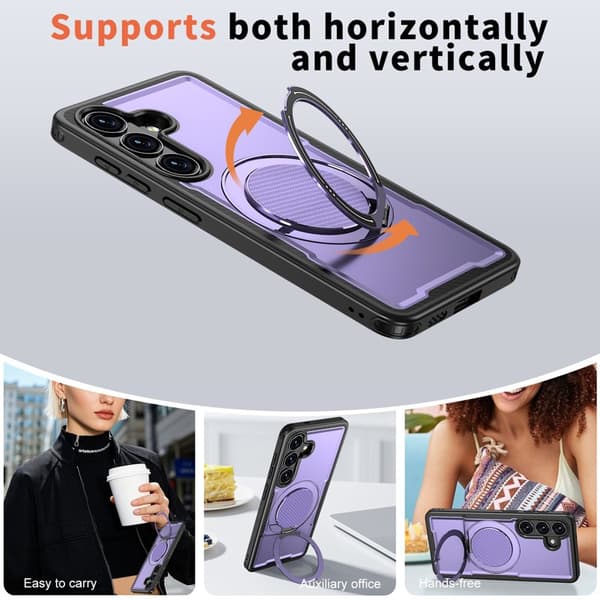 Mobilskal för Samsung Galaxy S26 Plus Magnetiskt TPU + PC Kickstand - Lila