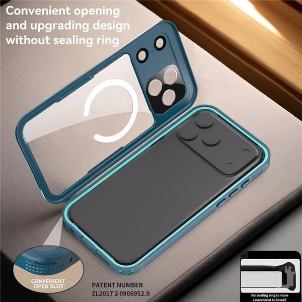 RödPEPPER Mobilskal till iPhone 17 Pro Max MagSafe Waterproof - Cyan / Blå