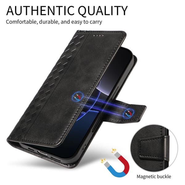 Samsung Galaxy S26 / S26 Pro Plånboksfodral Konstläder Ställ - Svart