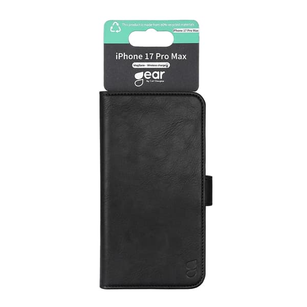 GEAR iPhone 17 Pro Max Plånboksfodral MagSafe 3 Kortfack Svart