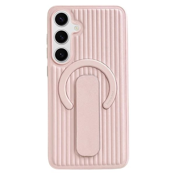 Mobilskal för Samsung Galaxy S26 Plus Magnetiskt Kickstand PU + PC - Rosa