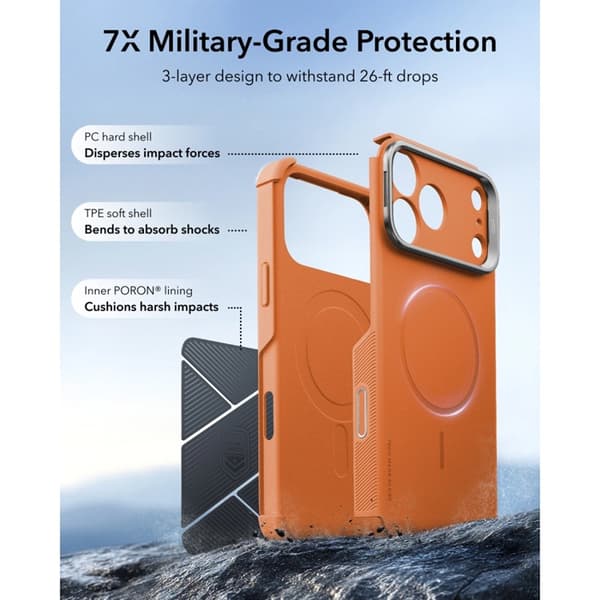 ESR Mobilskal För iPhone 17 Pro/18 Pro Magsafe Cyber Tough Kickstand