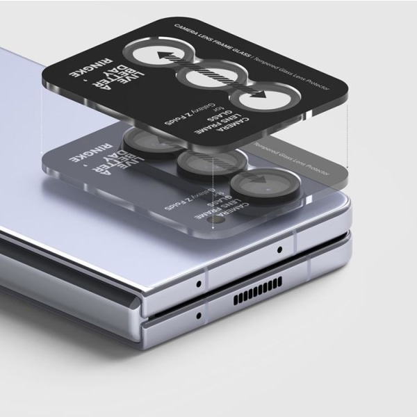 [2-Pack] Ringke Galaxy Z Fold 5 kameralinsecover i hærdet glas