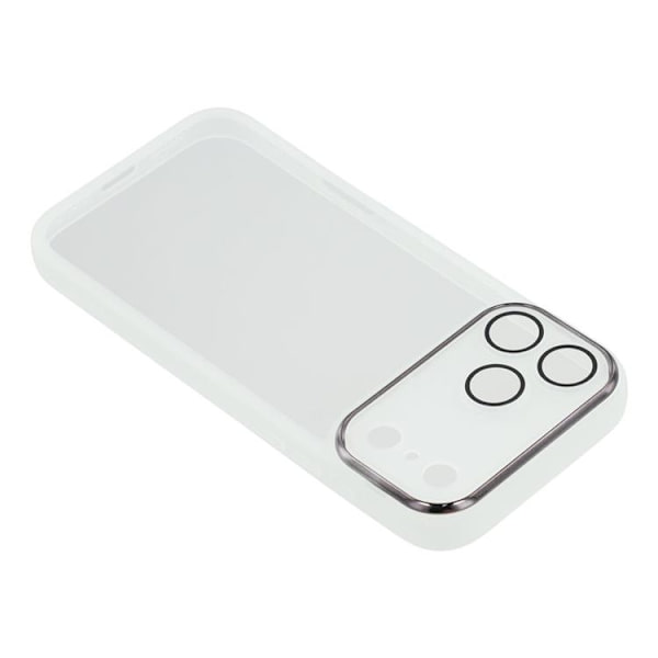 Mobilskal till iPhone 17 Pro Max Electroplated Kameraram - Vit Vit