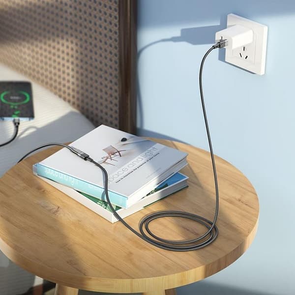 HOCO USB-C - USB-C 3A Kabel 1.2m U107 forlænger - Sort Svart
