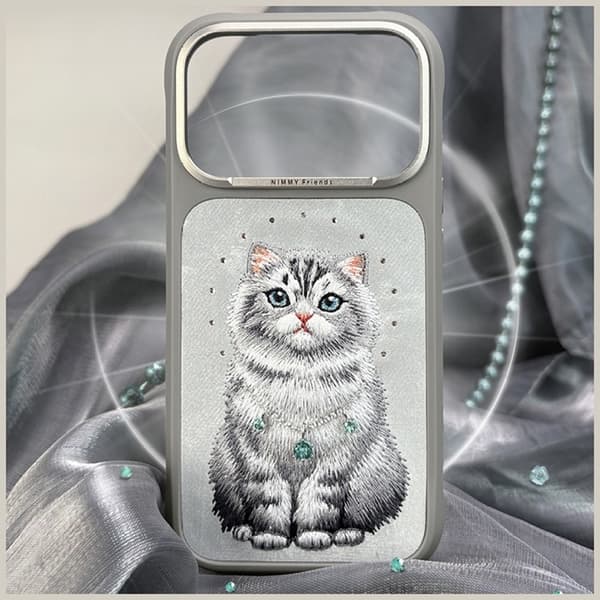 Nimmy Mobilskal För iPhone 17 Pro Max MagSafe Lucky Fashion Cat - Grå Grå