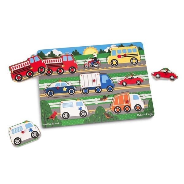MND Wooden Peg Puzzle Vehicles