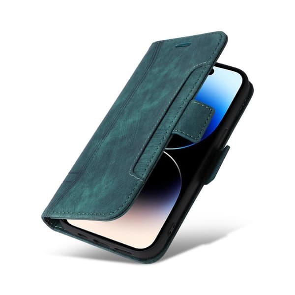 BETOPNICE 001 iPhone 15 Pro Plånboksfodral Multifunktionellt Konstläder - Grön