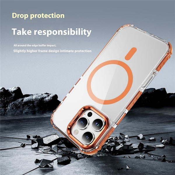 Mobilskal till iPhone 16 Pro MagSafe Kickstand - Orange Orange