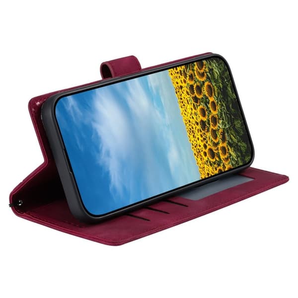 Samsung Galaxy S26 Plånboksfodral Impräntad Totem Konstläder - Rosa