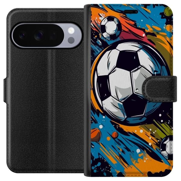 Plånboksfodral till Google Pixel 10 Pro XL med Fotbollar