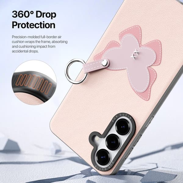 DUX DUCIS Mobilskal till Galaxy S26 Ringhållare/Handledsrem Luvy Series Rosa