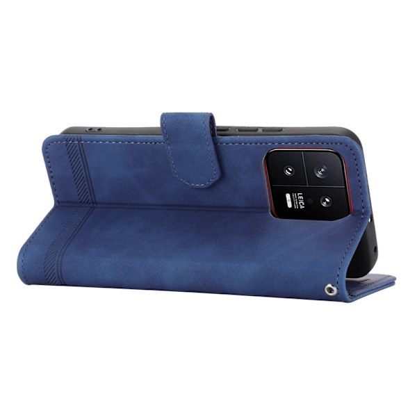 DIERFENG DF-03 Plånboksfodral för Xiaomi 13 5G - Konstläder - Blå