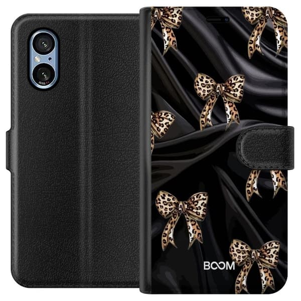 Plånboksfodral till Sony Xperia 10 VI med Leopard Bow
