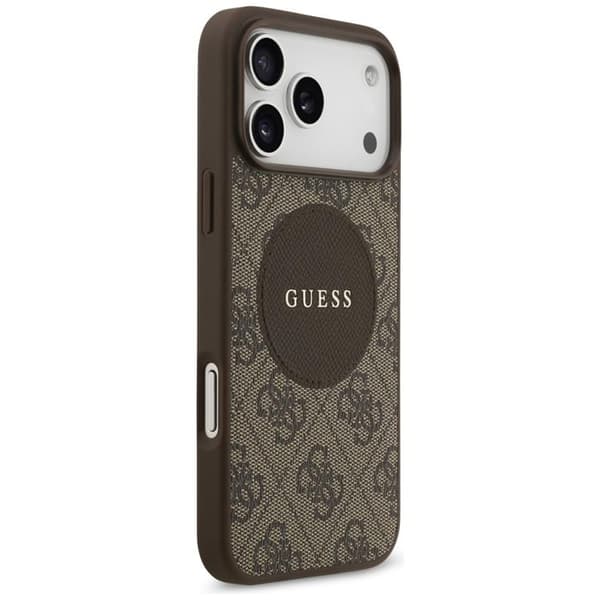 Guess telefontaske til iPhone 17 Pro Max MagSafe 4G Circle Classic Logo - Brun Brun