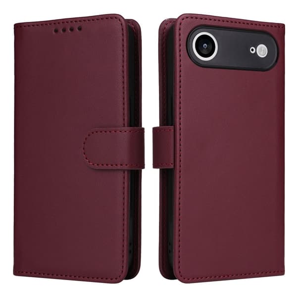 BETOPNICE iPhone Air Magnetic Plånboksfodral Konstläder - Röd