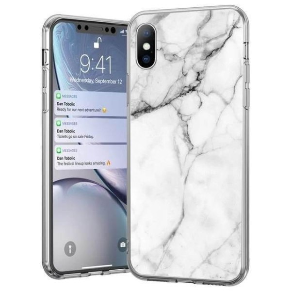 Wozinsky Marble skal Xiaomi Mi 10 Lite Vit Vit