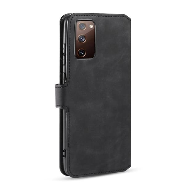 DG.MING Samsung Galaxy S20 FE Plånboksfodral Retro Konstläder Svart