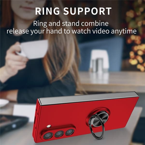 Mobilskal till Galaxy Z Fold7 5G Rotatable Ring Kickstand - Röd Röd