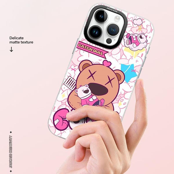 JAUCASE Mobilskal till iPhone 16 Pro MagSafe - Puppet Bear Blå
