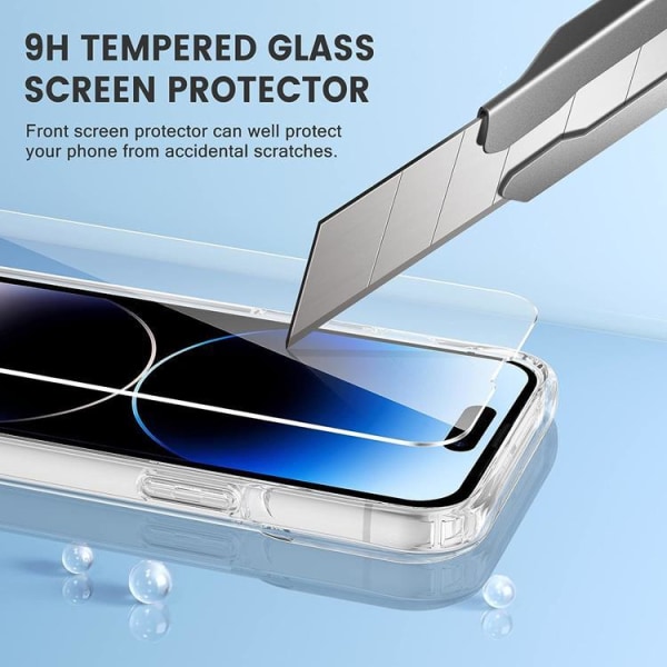 [3in1] BOOM iPhone 12 Pro Skal, Härdat Glas, Kameralinsskydd