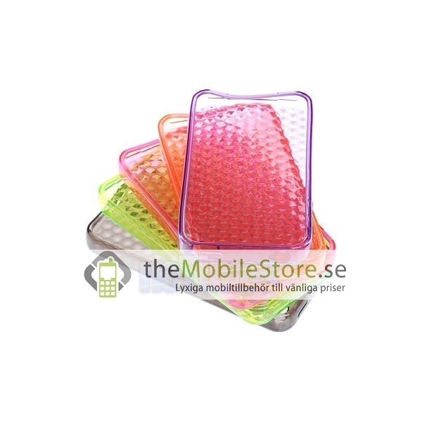 FlexiCase Skal till iPhone 4 - Hexagon (Orange)