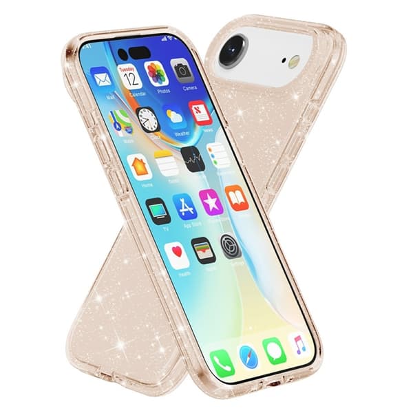 AMORUS Mobilskal till iPhone Air Shockproof - GlitterGuld Guld