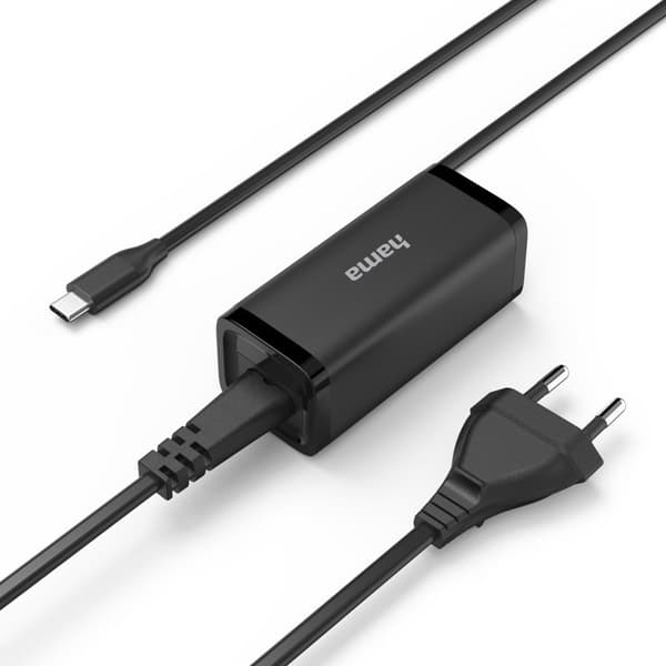 HAMA Notebook Power Supply USB-C Gan 100-240V 5-20V/65W