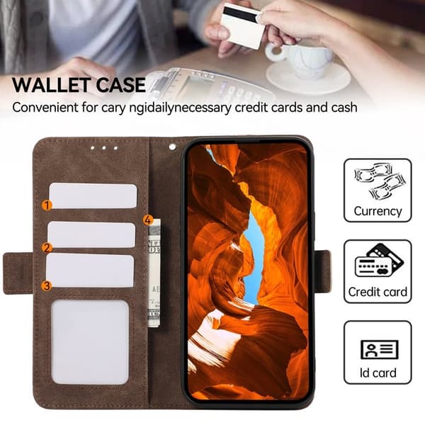 ABEEL Xiaomi 17 Plånboksfodral Konstläder Folio Ställ Brun