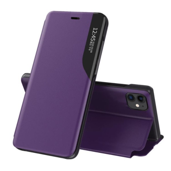 Eco Leather View Case iPhone 13 Pro - Purppura