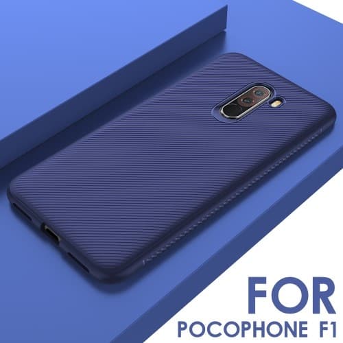Twill Texture Mobilskal till Xiaomi Pocophone F1 - Blå Blå