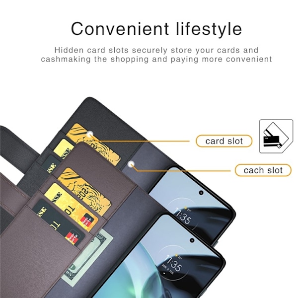 Google Pixel 7A Plånboksfodral Äkta läder Cow - Brun