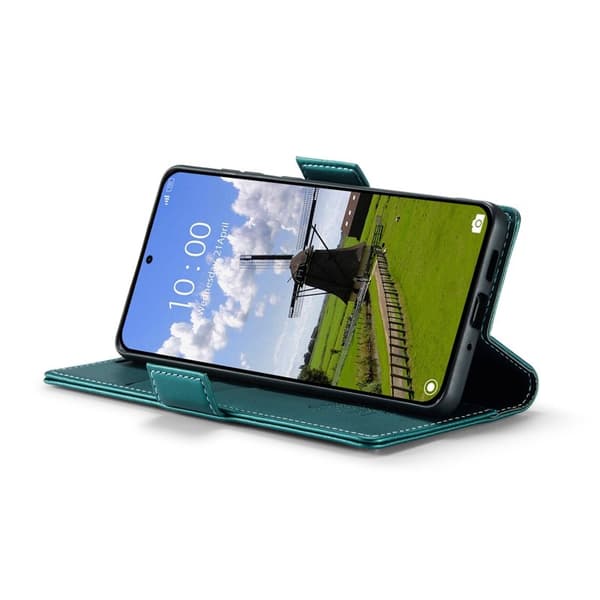 CASEME Xiaomi 14T Pro Plånboksfodral Konstläder RFID-Skydd Grön