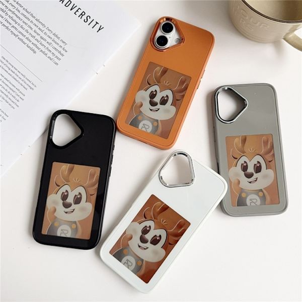 Mobilskal till iPhone 17 NFC DIY Customized HD Smart E-Ink - Vit Vit