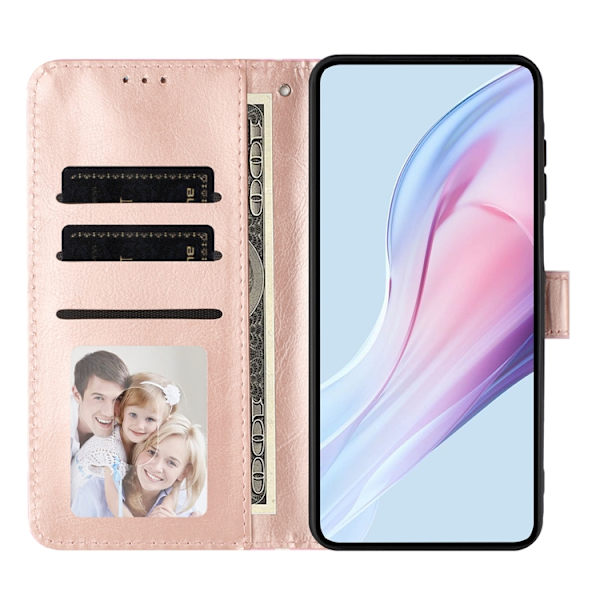 OnePlus 15 5G Plånboksfodral Polka Dot Pattern Konstläder Rosa