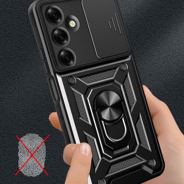 Tech-Protect telefontaske til Galaxy M35 5G Camshield Pro - Sort Svart