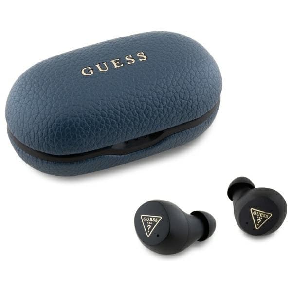 Guess TWS In-Ear Hörlurar Bluetooth Grained Classic Logo - Blå Blå