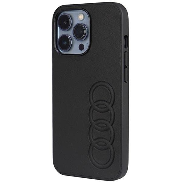Audi iPhone 13 Pro/13 Mobilskal Syntetisk Læder - Sort Black