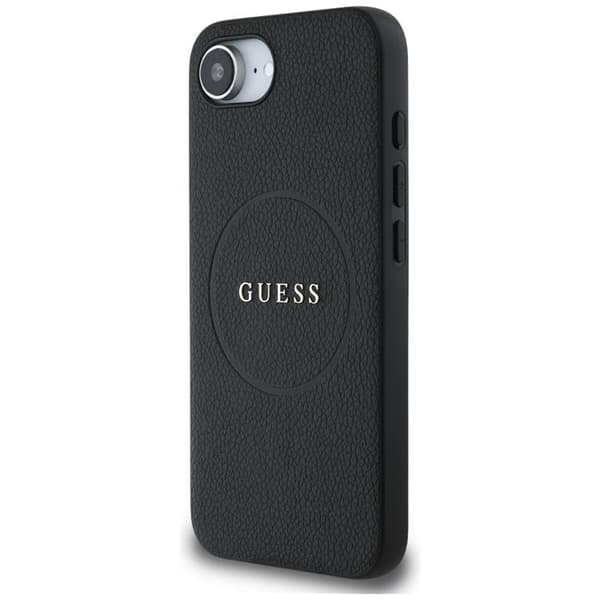 Guess Mobilskal till iPhone 16e MagSafe Grained Ring - Svart