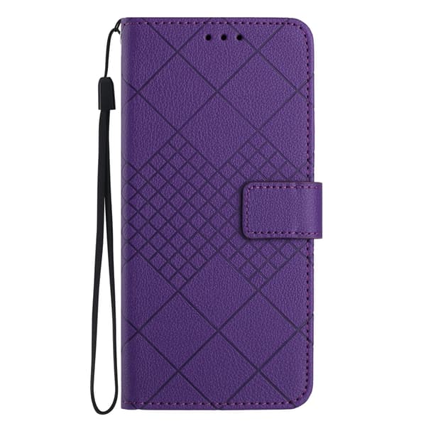 OnePlus 15 5G Plånboksfodral Imprint PU Folio Konstläder Lila