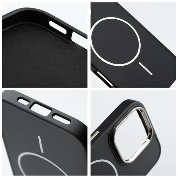 Telefontaske til iPhone 14 Magsafe Frame - Sort Svart