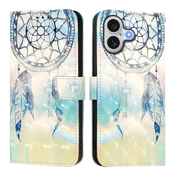 iPhone 17 Plånboksfodral Printing Pattern Med Strap Flerfärgad