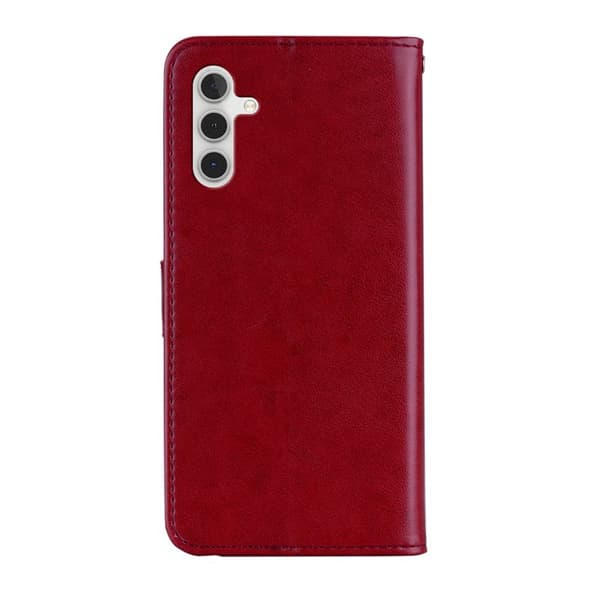 Plånboksfodral för Samsung Galaxy S26 Plus Konstläder med rem - Röd